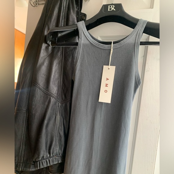 AMO Denim Long Ribbed Tank Dress XS - Picture 4 of 4